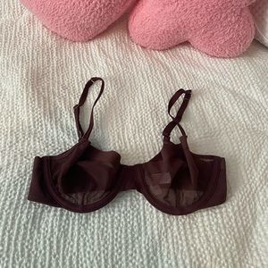 💜 Auden Mesh Bra Bralette Dark Mauve Purple Underwire 32 B 💜